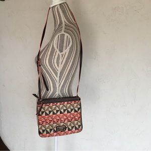 Nine West Straw Patterned Crossbody Bag